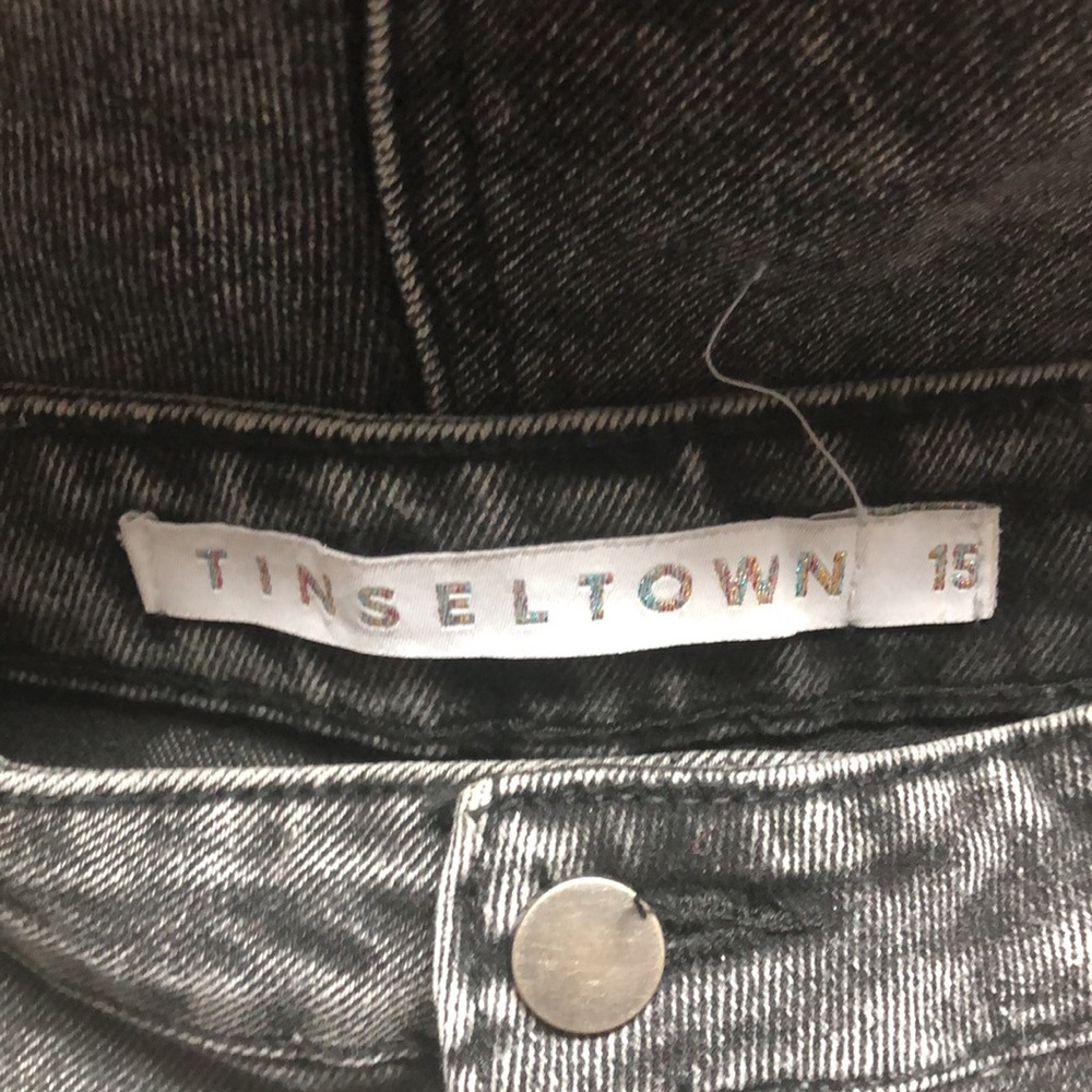 NWOT Tinseltown faded black cutoff denim shorts - Picture 7 of 11